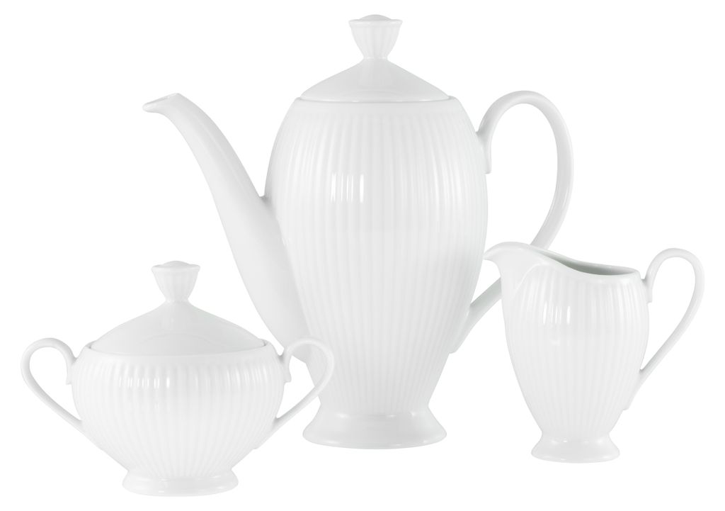 CreaTable, 21881, Valencia Weiss, Kaffeegarnitur 3-tlg, Produktbild 