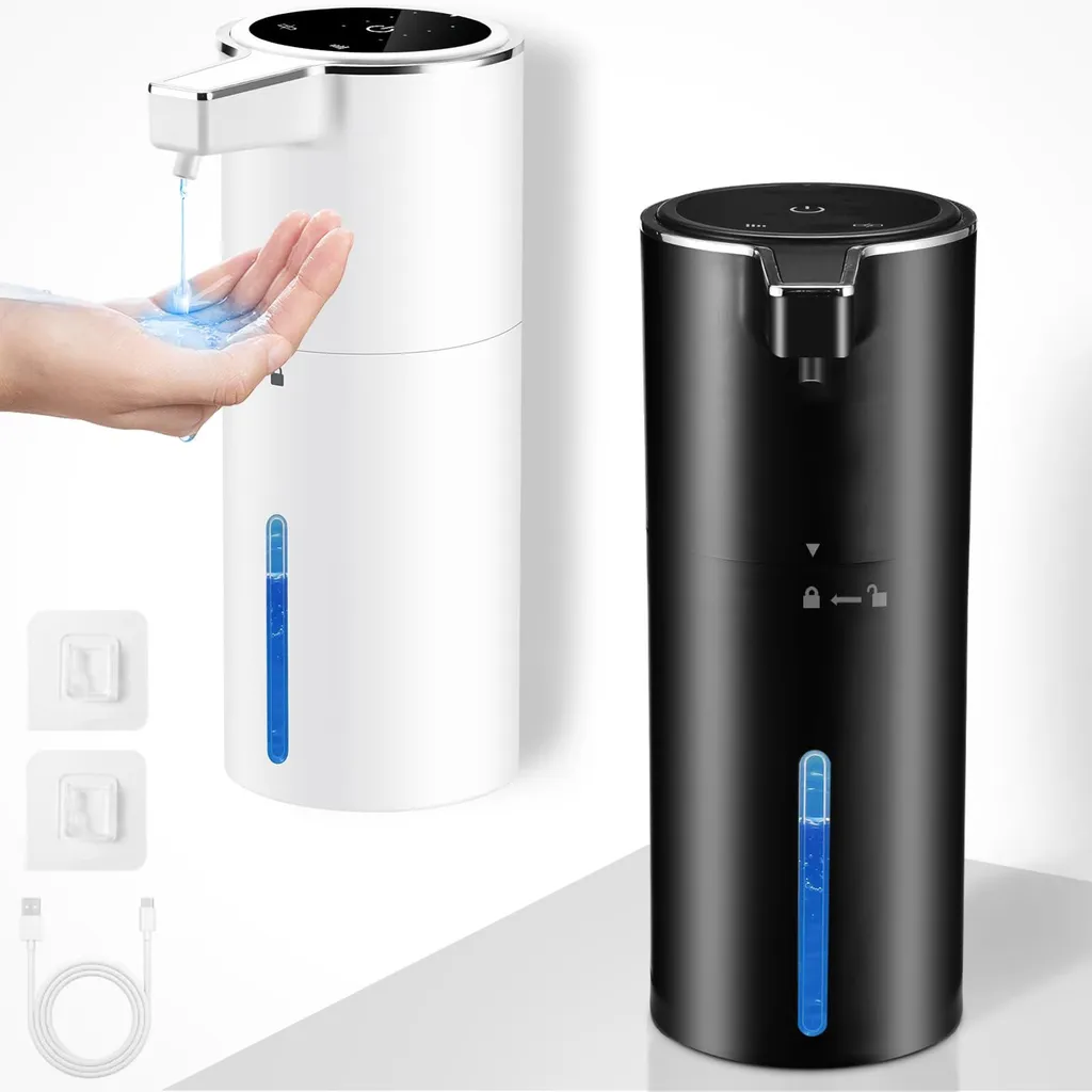 Distributeur de savon automatique mural 400ml blanc rechargeable USB