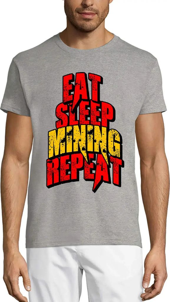 Herren Grafik T-Shirt Essen Schlaf Bergbau wiederholen Händler Zitat - cryptocurrency – Eat Sleep Mining Repeat Traders Quote - Cryptocurrency
