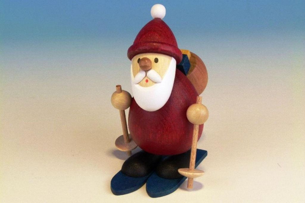 Weihnachtsmann auf Ski (9,6cm) von Ullrich Kunsthandwerk
