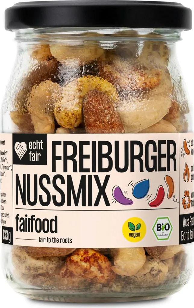 Mélange de Noix et Fruits à Coque Freiburger 133g - Pack de 12 pour le Goûter