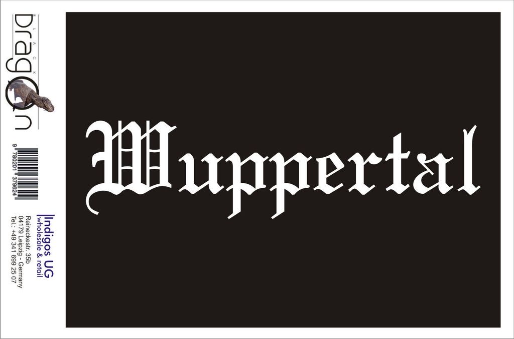 Aufkleber / Autoaufkleber - JDM / Die cut / Auto / OEM - Stadt Wuppertal - 200x50mm weiß - Heckscheibe / Heckscheibenaufkleber