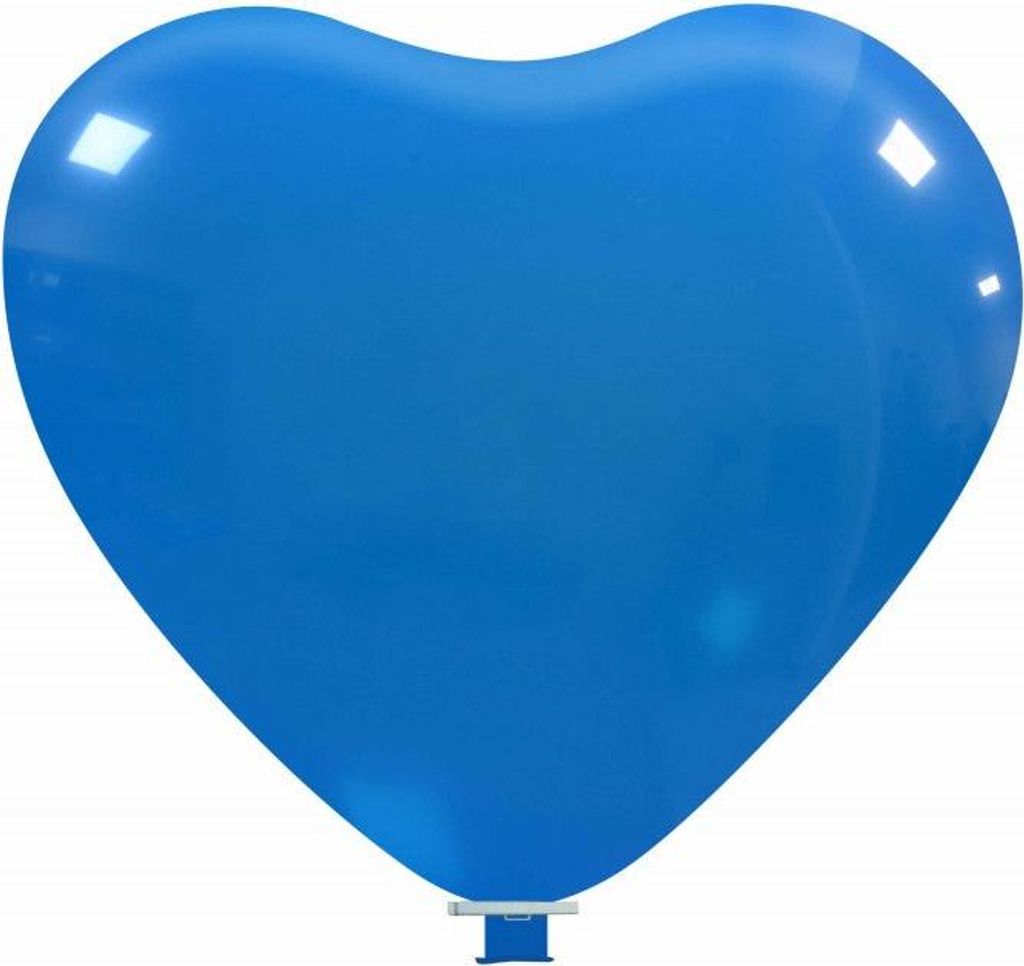 10 Luftballons Herz Form in Blau 25cm Produktbild 