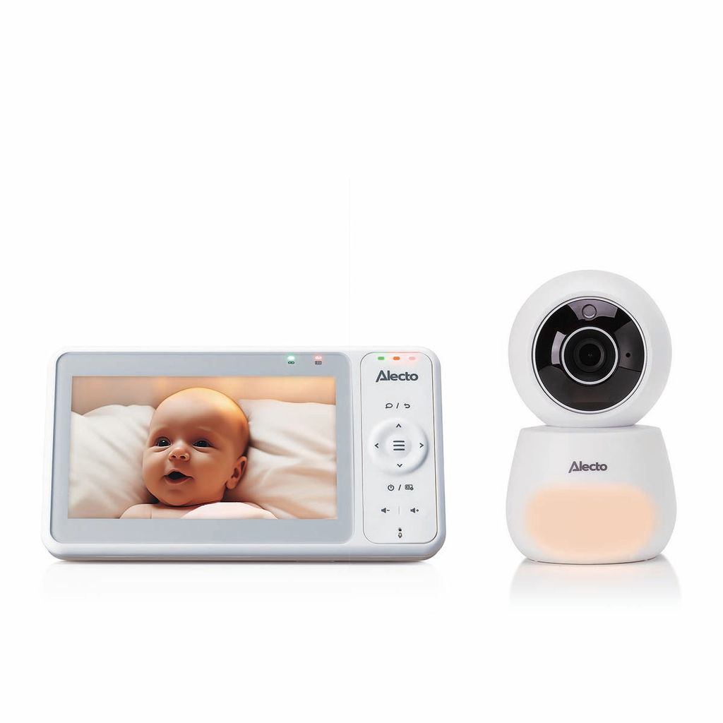 Alecto DVM2060 - Dual Mode Babyphone mit Kamera & App - 5 Zoll Farbdisplay - Full HD (1080p) - Weiß