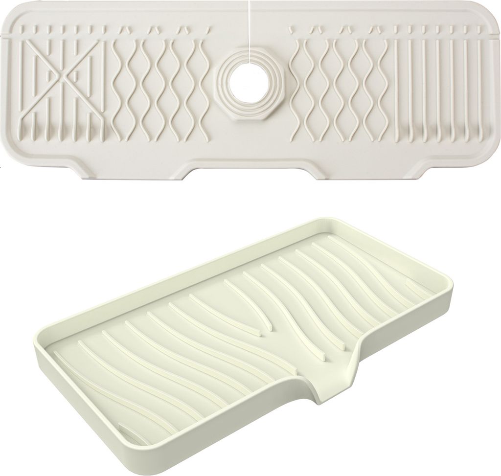 Silikon-Spülbecken-Spritzschutz-Abtropfmatte, Seifenablage, Wasserhahn-Abtropfpad für Küchen, Badezimmer, Wohnmobile
