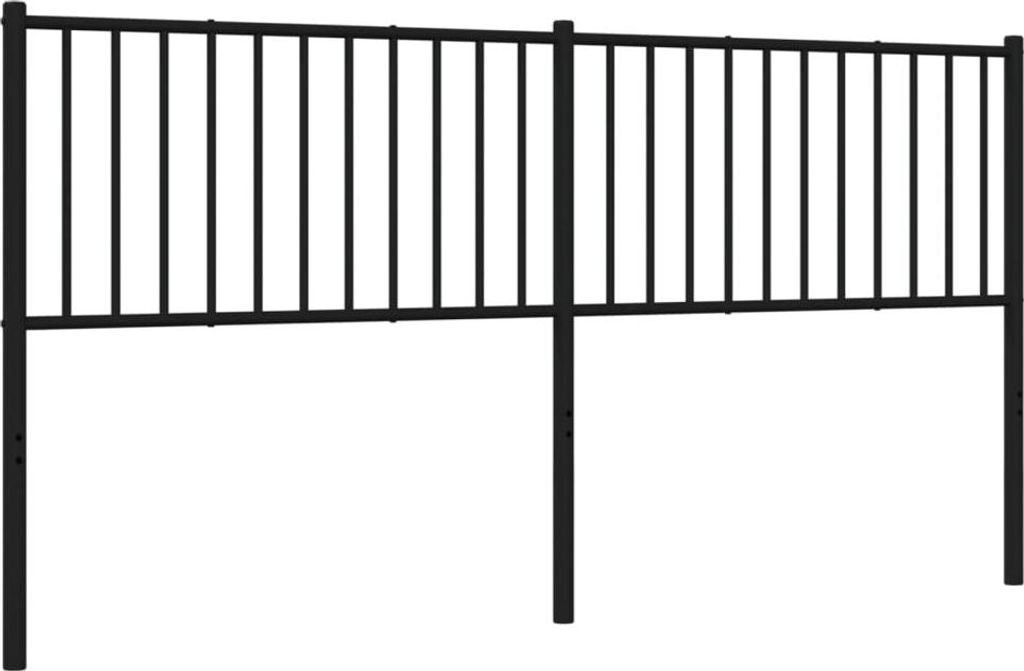 vidaXL Ersatz-Kopfteil Metall Schwarz 180 cm