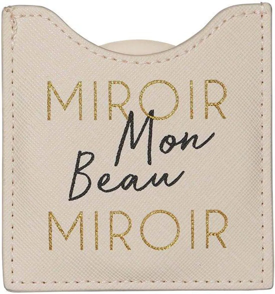 Miroir compact de 8,5 cm à haute définition : format rond ultra plat