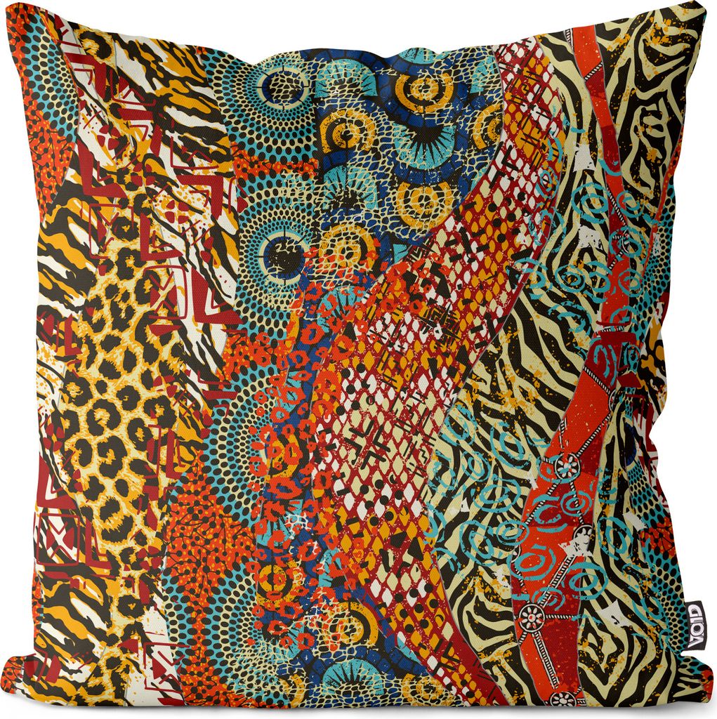 VOID Afrika Leoprint Ethnomuster Kissenbezug Kissenhülle Sofakissen Kissen Deko Outdoor-Kissen Dekokissen