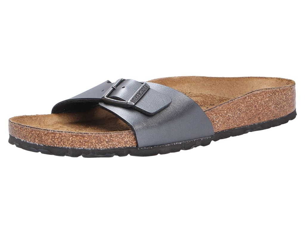 Birkenstock Damen Pantolette, schwarz(schwarzmetallic (00113)), Gr. 37