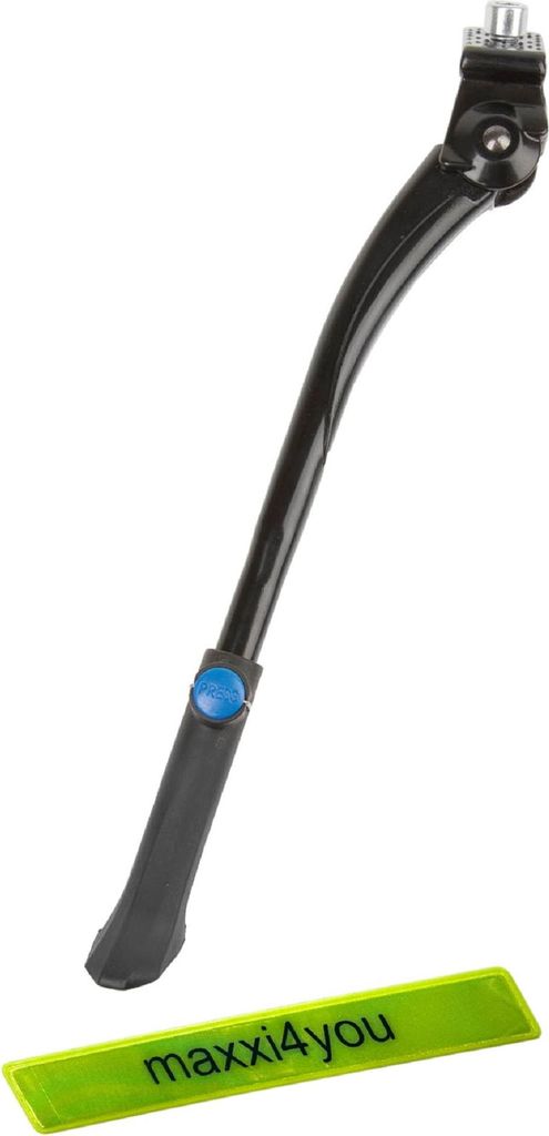Universal Fahrradständer A24-29C Seitenständer verstellbar Schwarz inkl. maxxi4you Reflexband