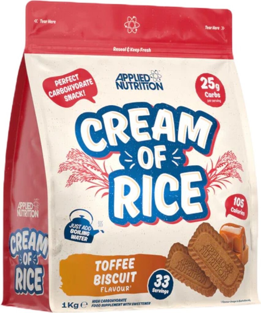 Applied Nutrition Cream of Rice (1000g) Toffee Biscuit - Productafbeelding 