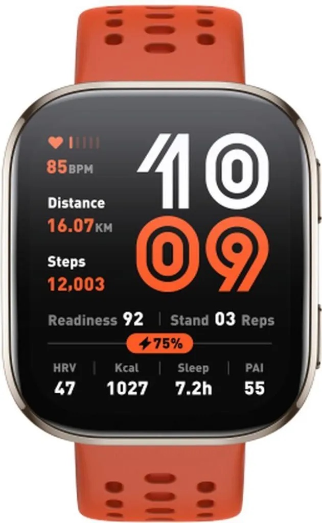 Montre connectée Amazfit Bip 6 Rouge pour sportifs et suivi d'activité