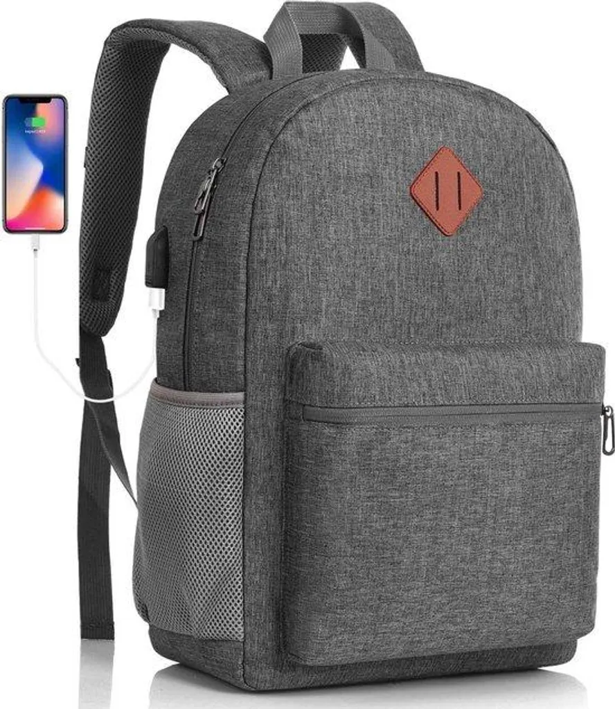 Cartable USB avec protection ordinateur - Tissu imperméable et robuste