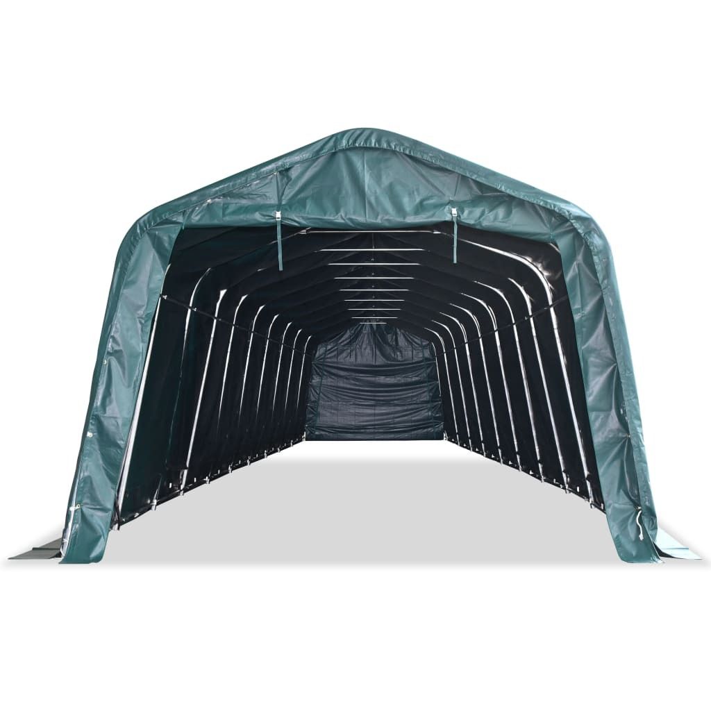 "2026 Moderne" Weidezelt PVC 550 g/m² 3,3×16 m Dunkelgrün - Forst- & Landwirtschaftsgeräte CC462480