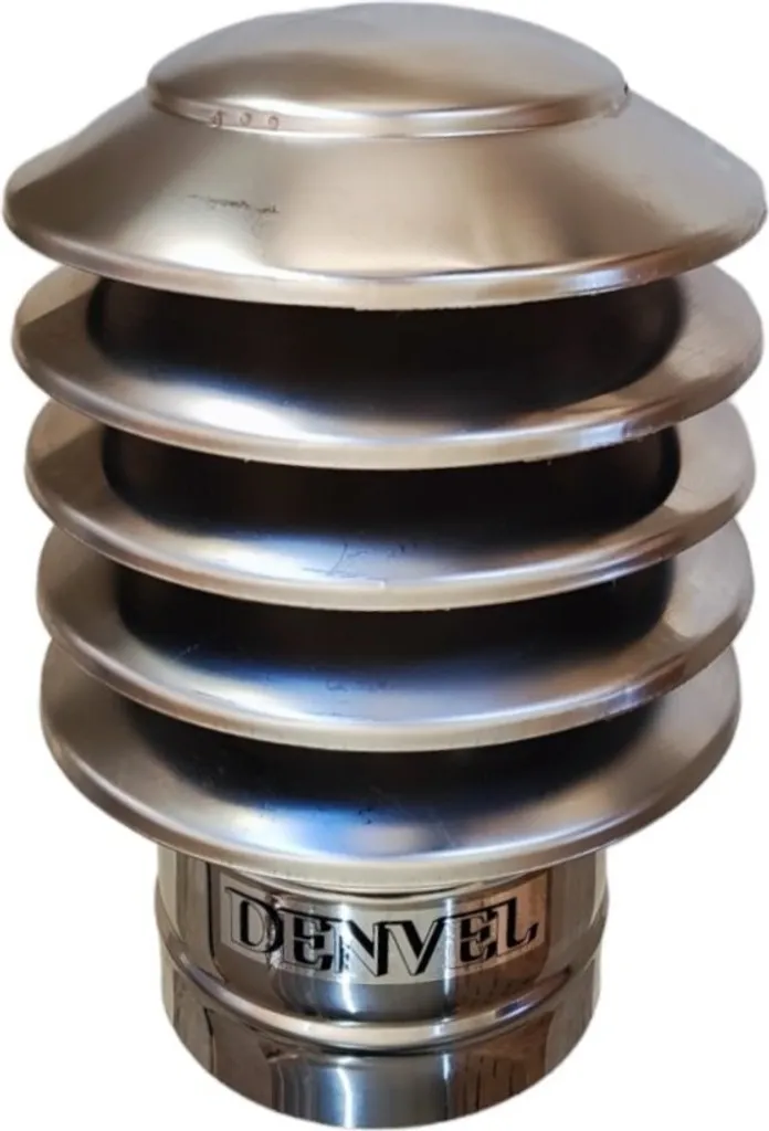 Chapeau de cheminée anti-pluie 80mm inox pour conduit de ventilation