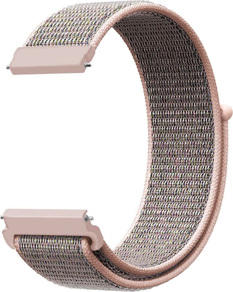 Smartwatch Armband Armbänder 20 / 22 mm für Samsung Galaxy LG Watch Honor Garmin, Farbe:Pudersand, Stegbreite:20 mm