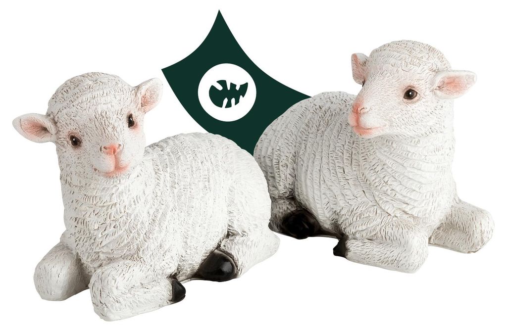 Dekoschafe Gartenfiguren - Lämmer und Schaf Deko für Produktbild 