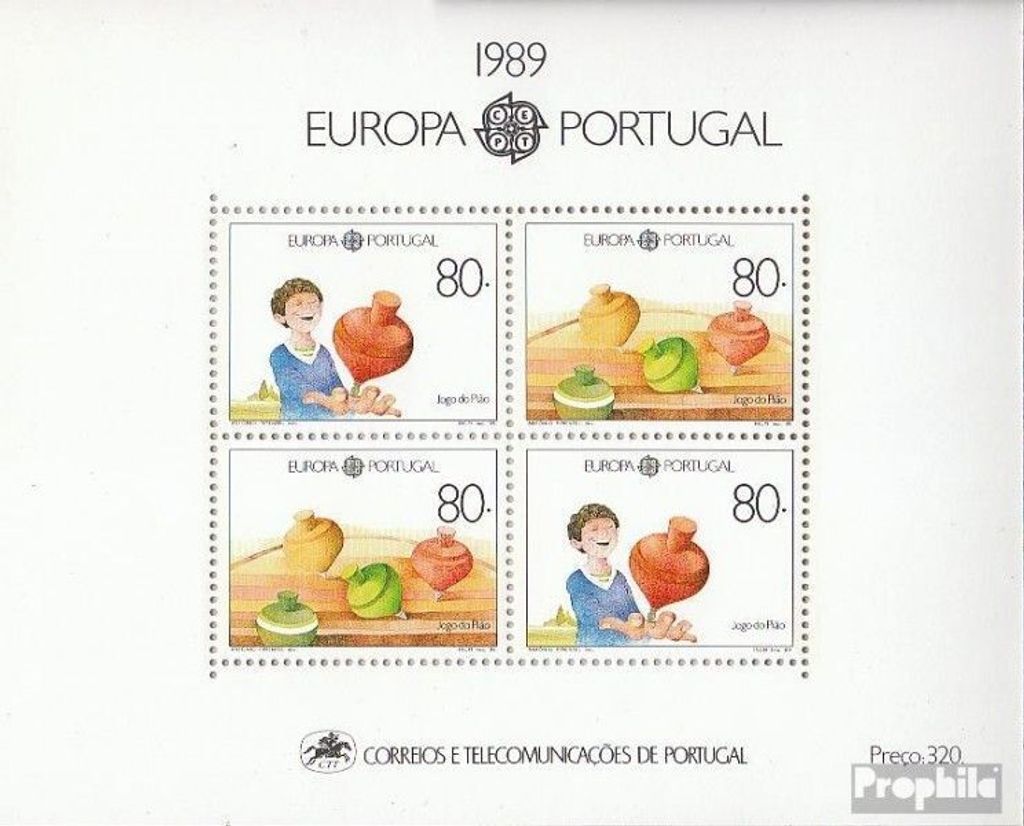 Briefmarken Portugal 1989 Mi Block64 (kompl.Ausg.) postfrisch Europa: Kinderspiele