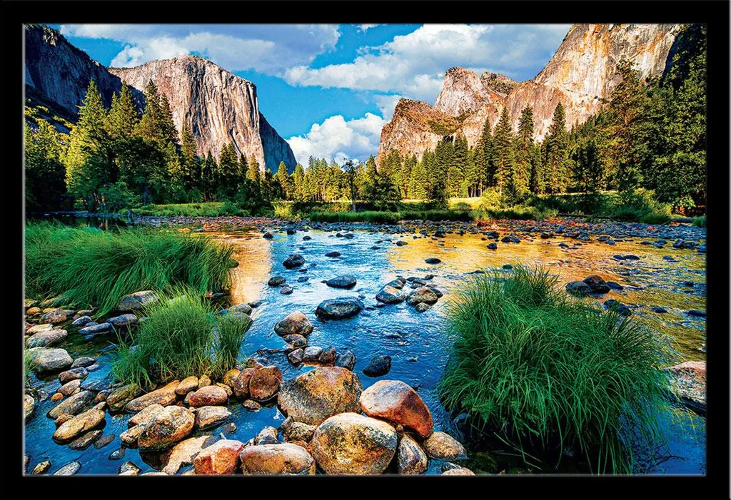 Tableau mural Yosemite National Park encadré noir Shinsuke pour salon