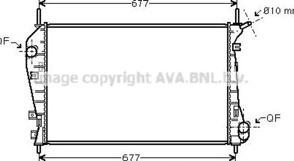AVA FDA2337 Radiateur Moteur en Aluminium Compatible 1216262 Mondeo