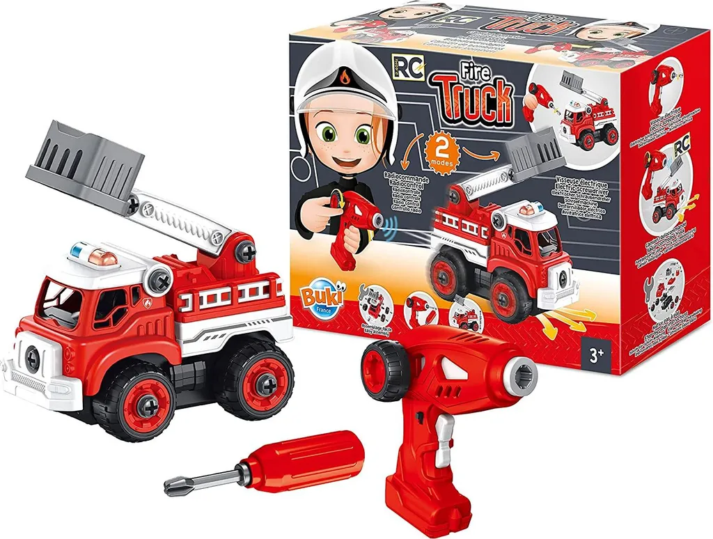 Camion de Pompiers Télécommandé à Monter - Jouet Construction Éducatif - 2
