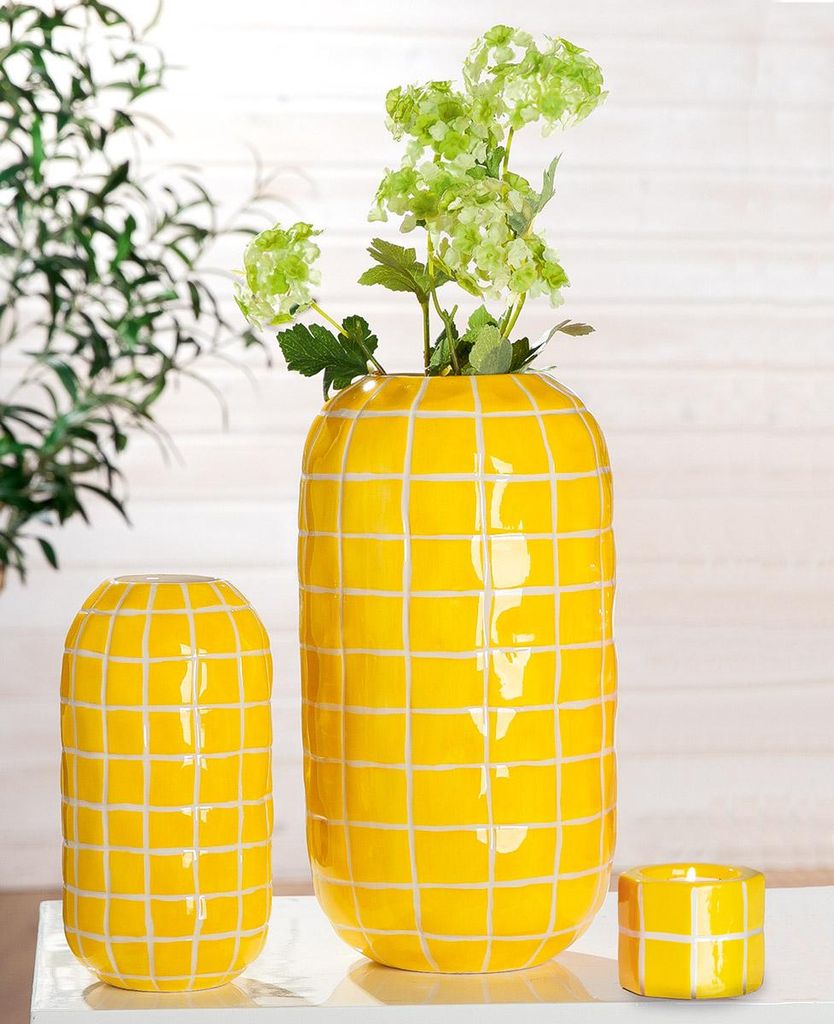 Gilde Vase "Citron" H. 21 cm 52820 Zdjęcie produktu 