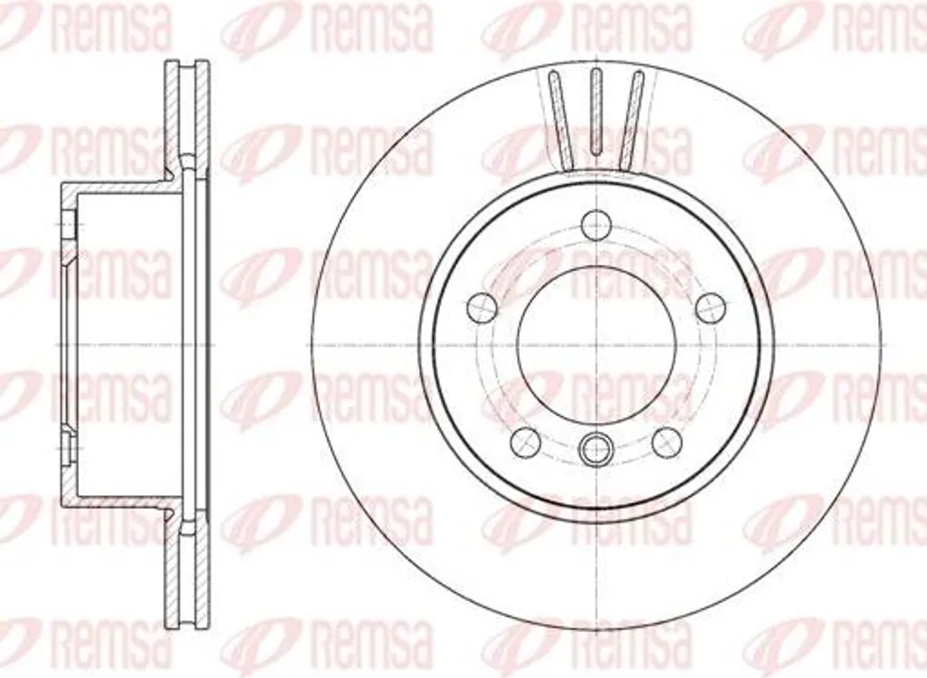 Disque de frein REMSA 6651.10 OE 34116764629 pour 1er E81 E87 E88