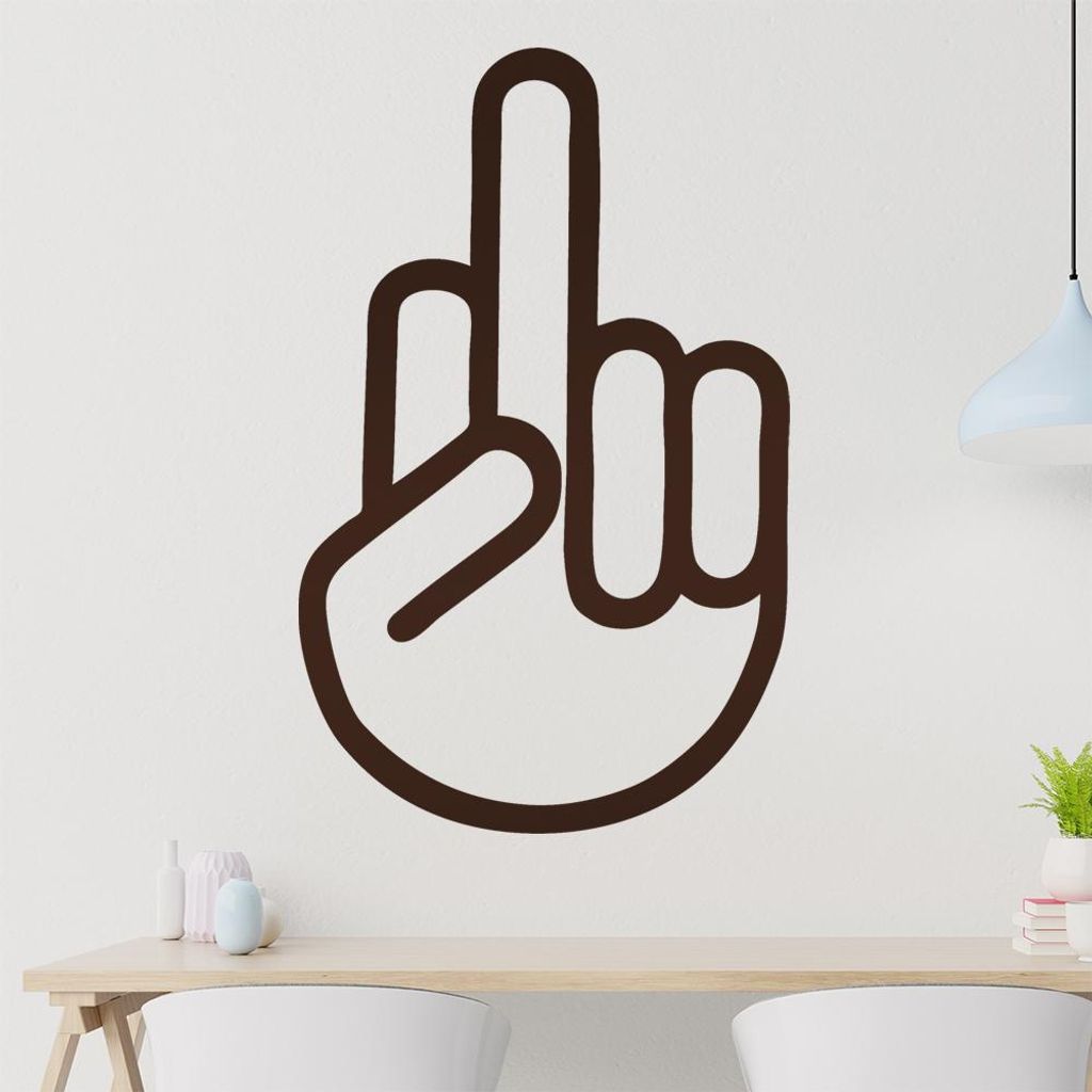 Fuck You Wandtattoo in 6 Größen - Wandaufkleber Wall Sticker - Dekoration, Küche, Wohnzimmer, Schlafzimmer, Badezimmer