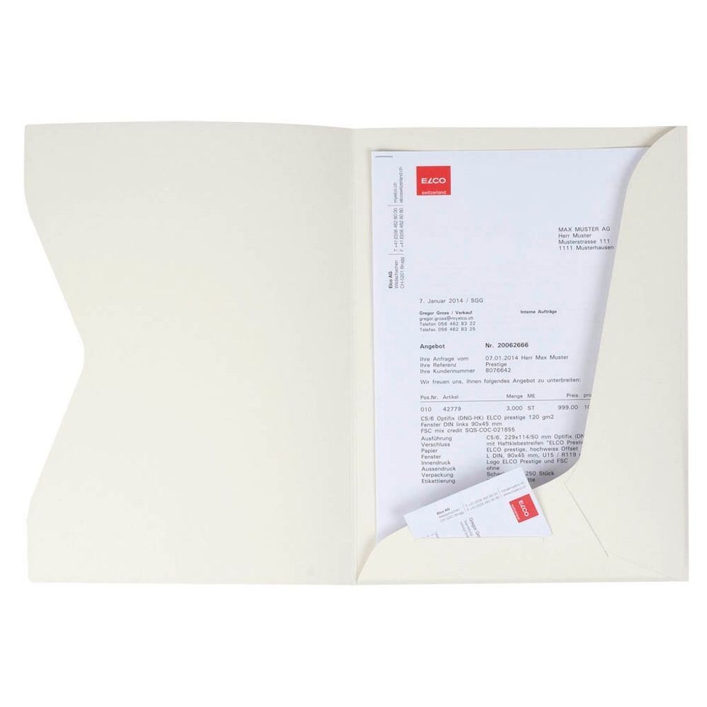Elco 10 Angebotsmappen Prestige DIN A4 beige Produktbild 