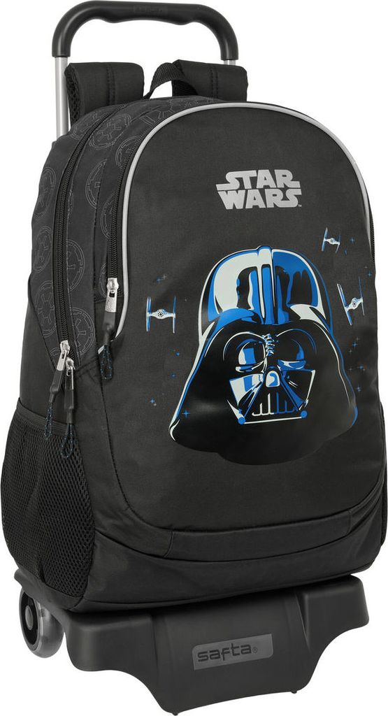 Schulrucksack mit Rädern Star Wars Rebellion Schwarz 32 x 44 x 16 cm
