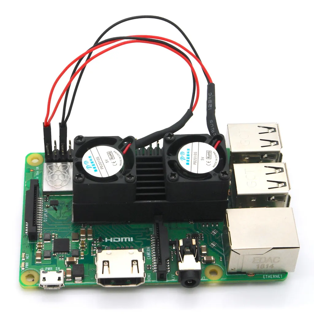 Double Ventilateur Raspberry Pi Dispositif Refroidissement Actif