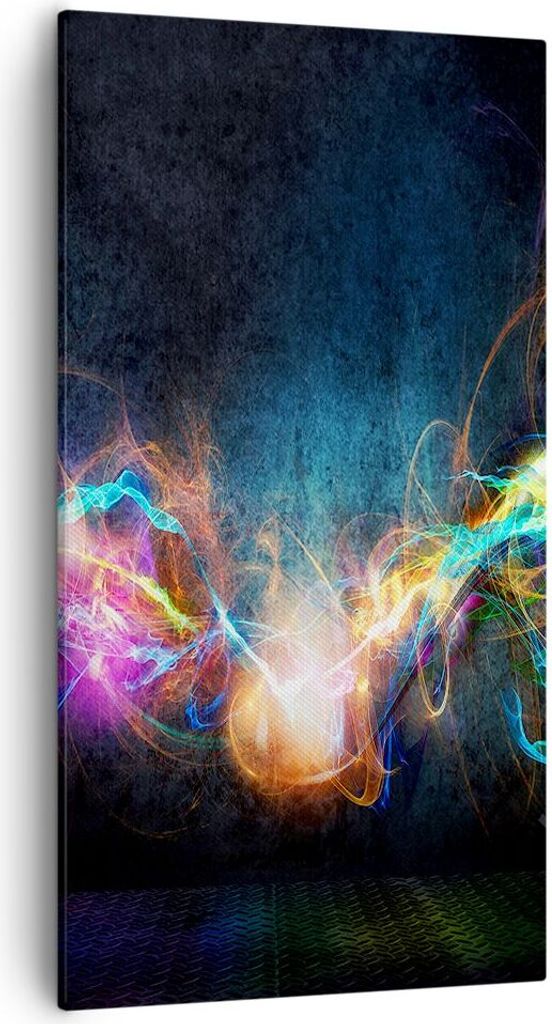 Bild auf Leinwand - Leinwandbild - Abstraktion modern - 55x100cm - Wand Bild - Wanddeko - Leinwanddruck - Bilder - Kunstdruck - Wanddekoration - Le...