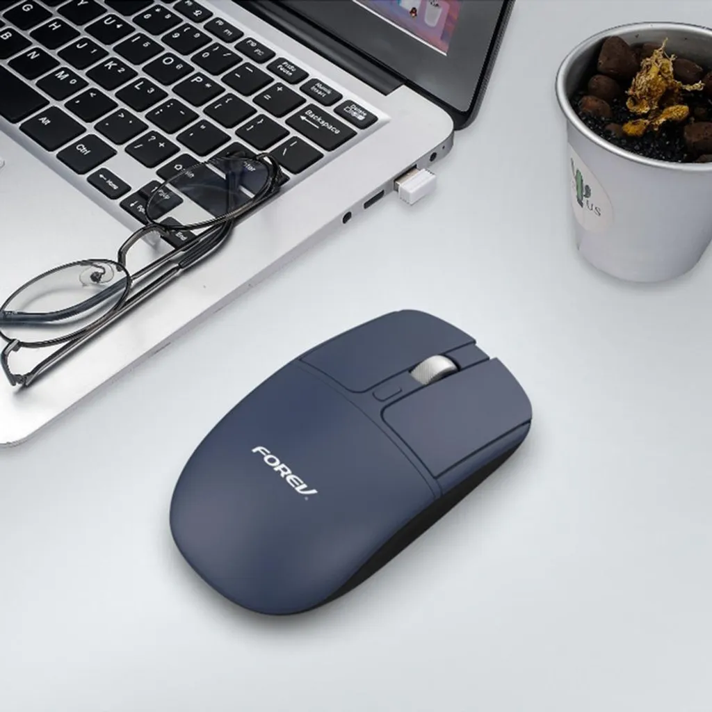 Mouse INF Dual Mode: Wireless e Bluetooth con Click Silenzioso Blu - 3