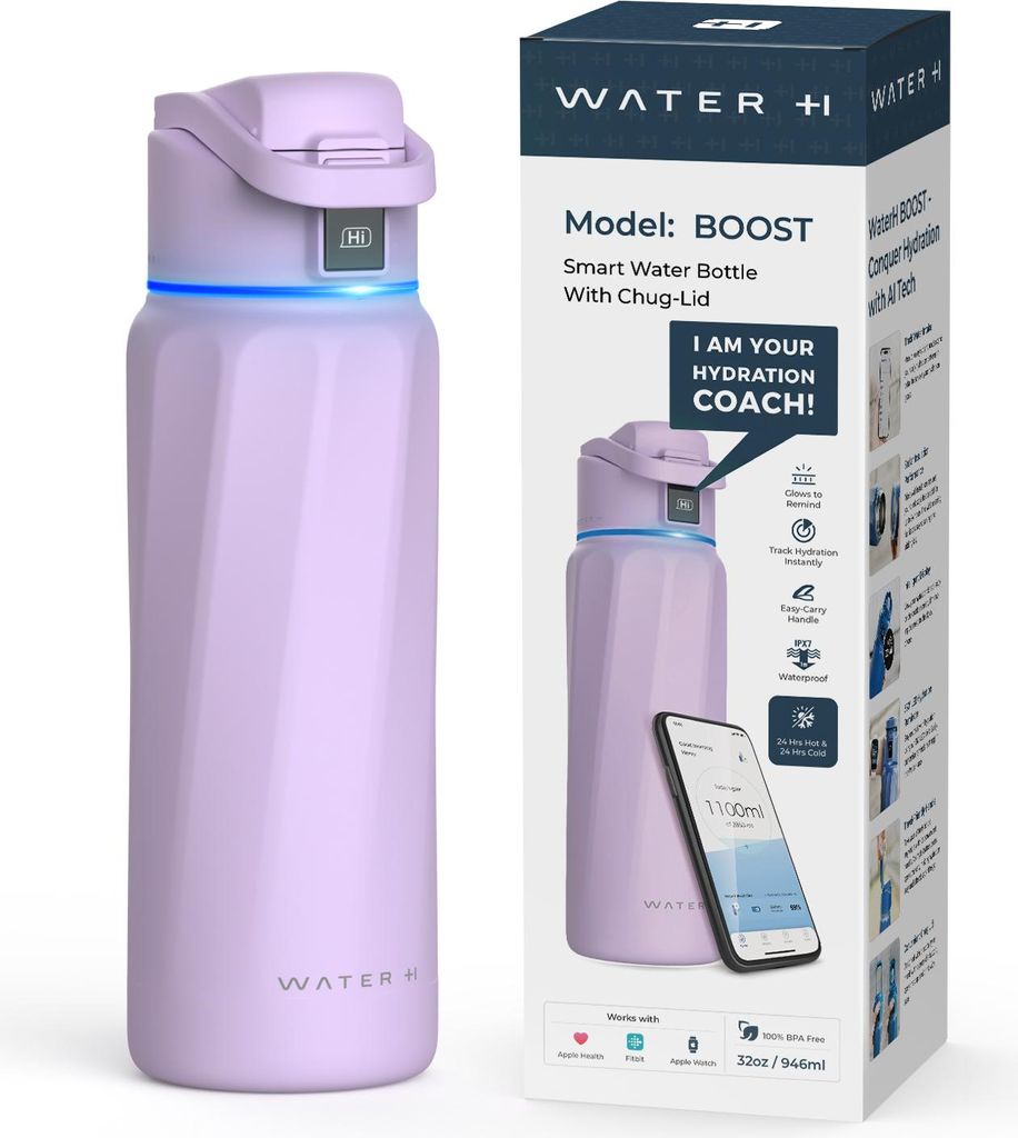 WaterH Boost Smart Trinkflasche 946ml Lila Produktbild 