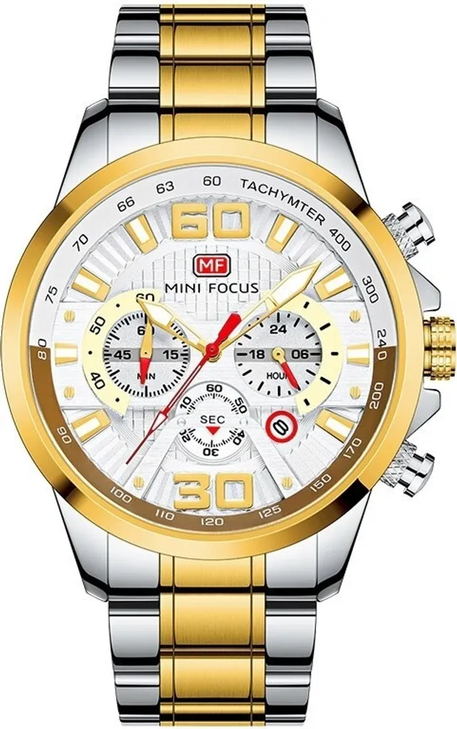 Montre Homme pour Costume Mini Focus Noel Chic Argent Or KP23884
