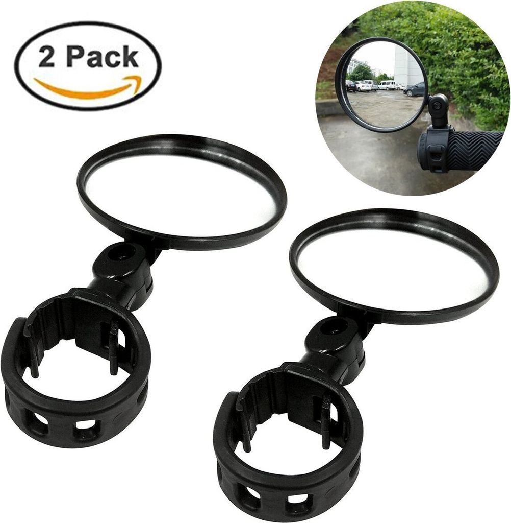 Fahrradspiegel, Fahrrad-Rückspiegel – 2 x Fahrradspiegel, universeller Fahrrad-Rückspiegel für Mountainbikes, um 360 Grad drehbar
