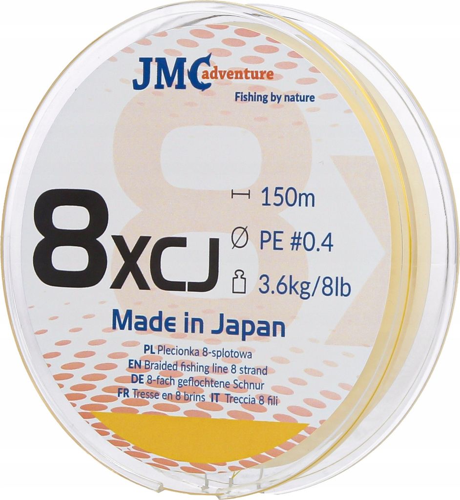JMC ADVENTURE gelb Japanisch geflochten PE 0,4 150m 8 lb