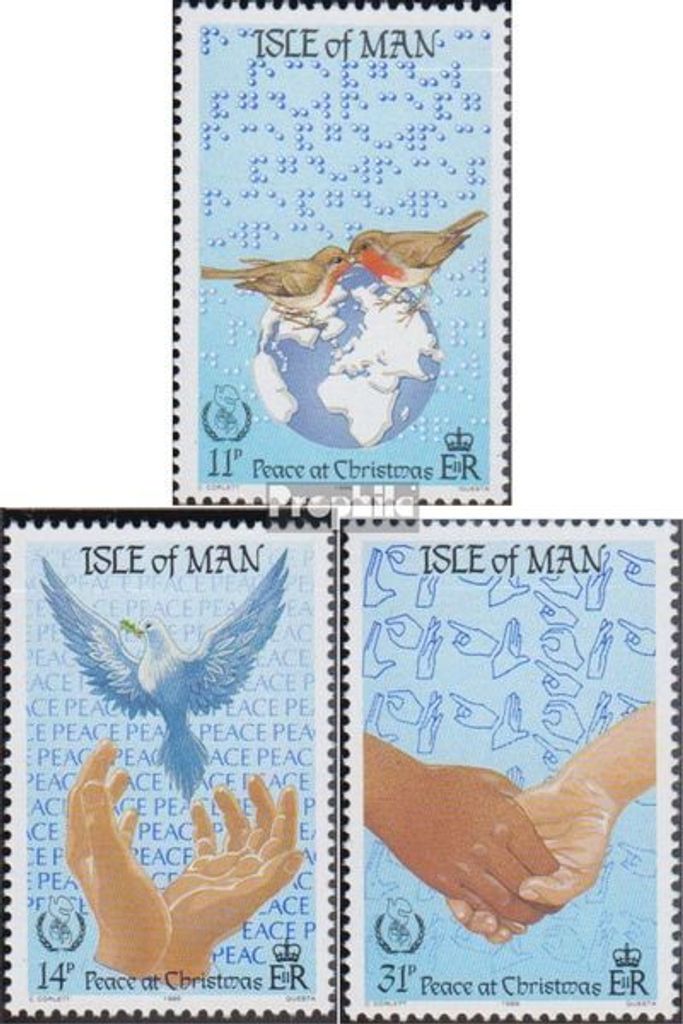 Briefmarken GB - Isle of Man 1986 Mi 322-324 (kompl.Ausg.) gestempelt Weihnachten