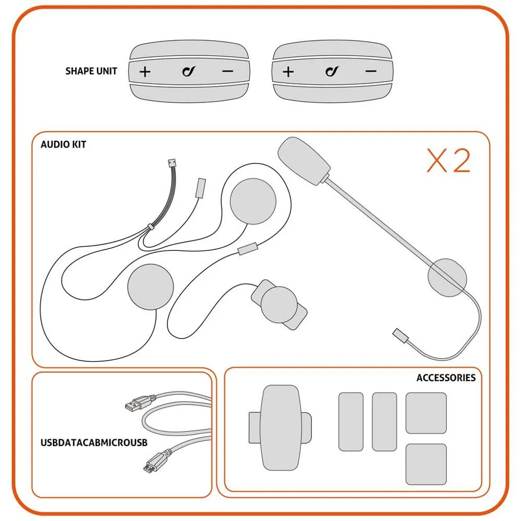 Interphone Cellular Line Moto Shape Duo : Kit Bluetooth Double Complet - 8