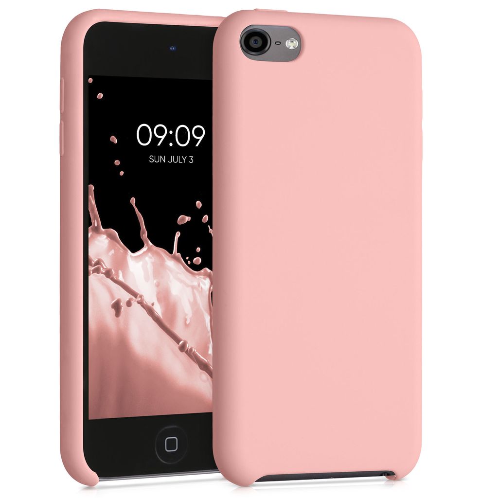 kwmobile Schutzhülle kompatibel mit Apple iPod Touch 6G / 7G (6. und 7.Generation) - Hülle Silikon gummiert - Cover Case in Rosegold matt