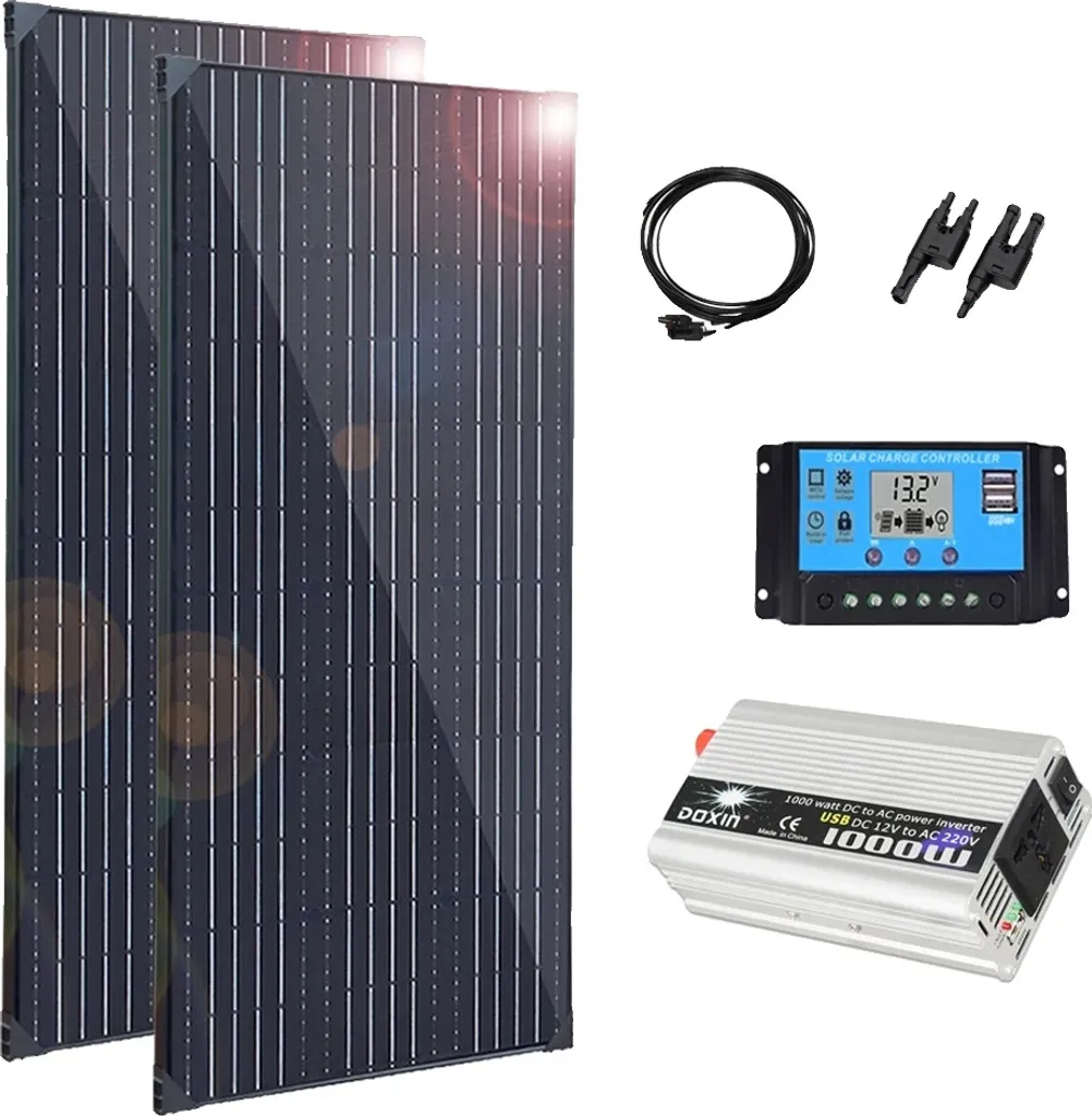 Panneau Photovoltaïque Monocristallin 300W Haut Rendement 220V Solaire