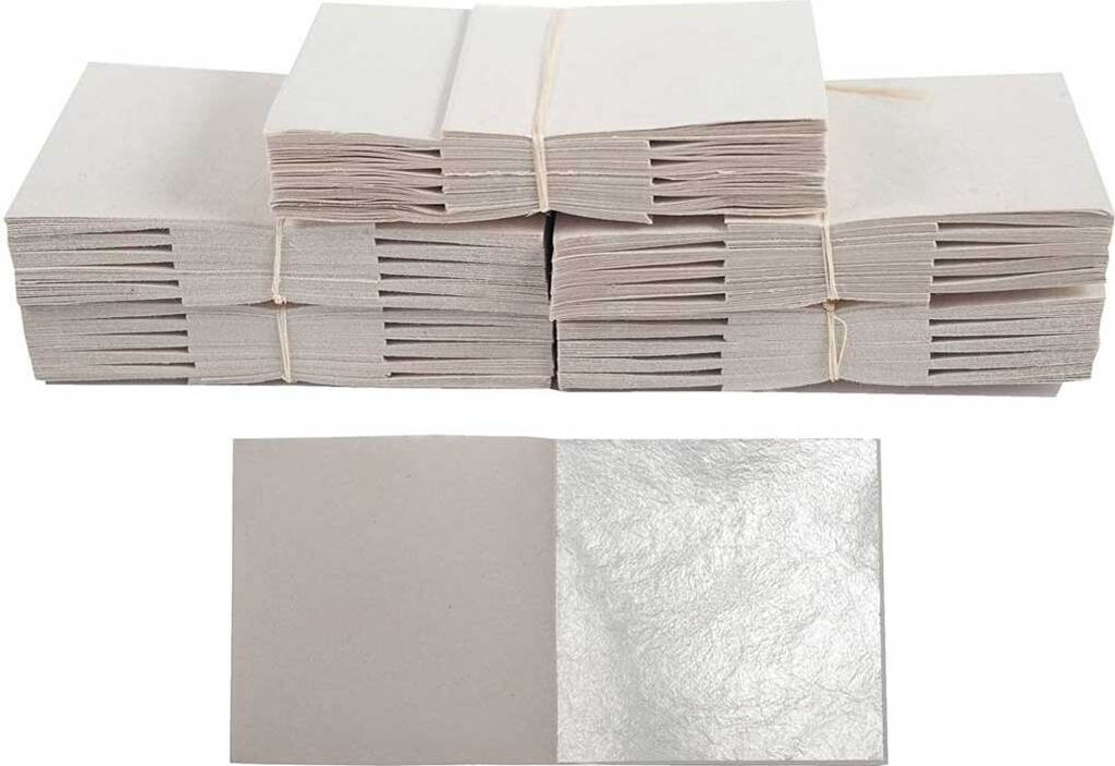 500 Blatt Echtes Blattsilber 5 cm x 5 cm Echt Silber 925 Produktbild 