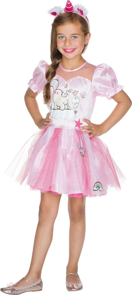 Rubies Kinderkostüm Nici Einhorn Theodor Deluxe Kleid mit Einhorn-Haarreif 104