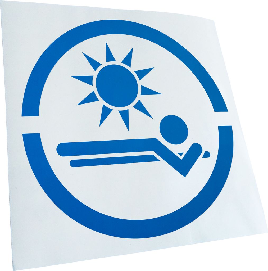 Kiwistar - Autoaufkleber - Sonnenstudio Heckscheibenaufkleber - Aufkleber für Auto Kfz Fahrrad, LKW, Truck Mofa