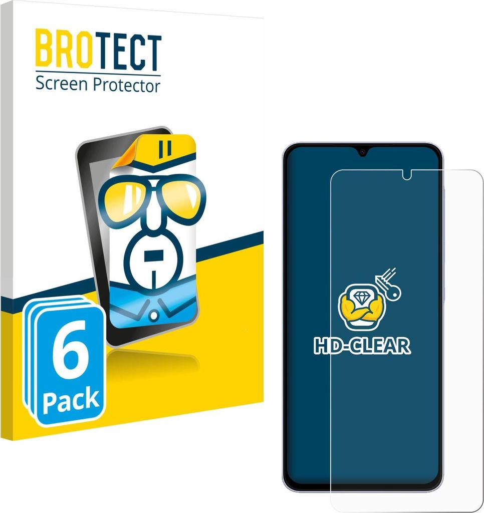 6x Für Samsung Galaxy A07 4G Schutzfolie BROTECT Displayschutz Display Schutz Folie Klar Transparent