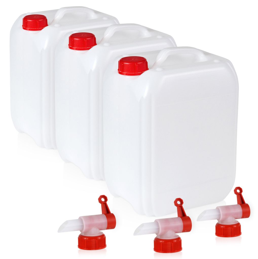 3x 10 L Kunststoff Kanister Set für Camping & Freizeit Produktbild 
