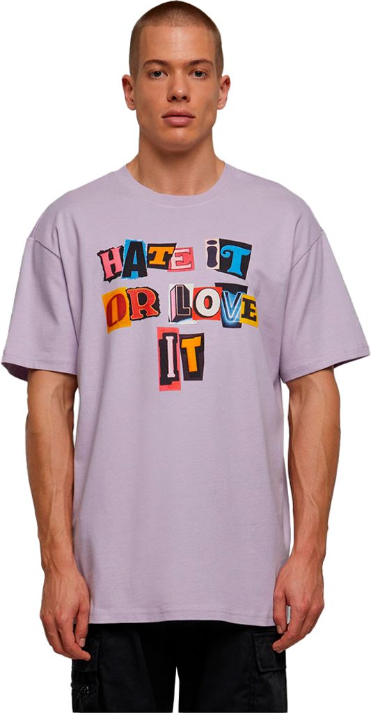 Mister Tee Hey It Or Love It Oversize Kurzarm-t-shirt Lila XL Mann Lila XL