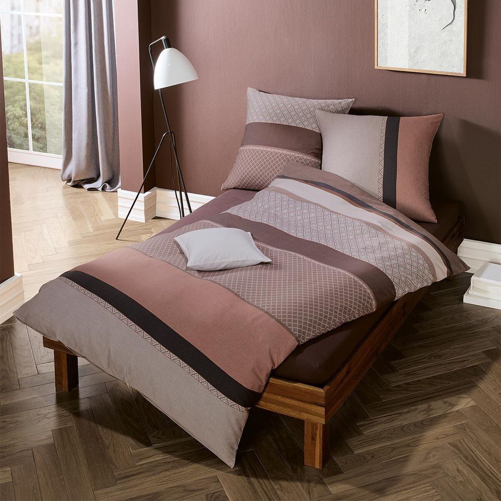 Kaeppel Bettwäsche Imperial" terra 1x 155x220 cm + 1x 80x80 cm"