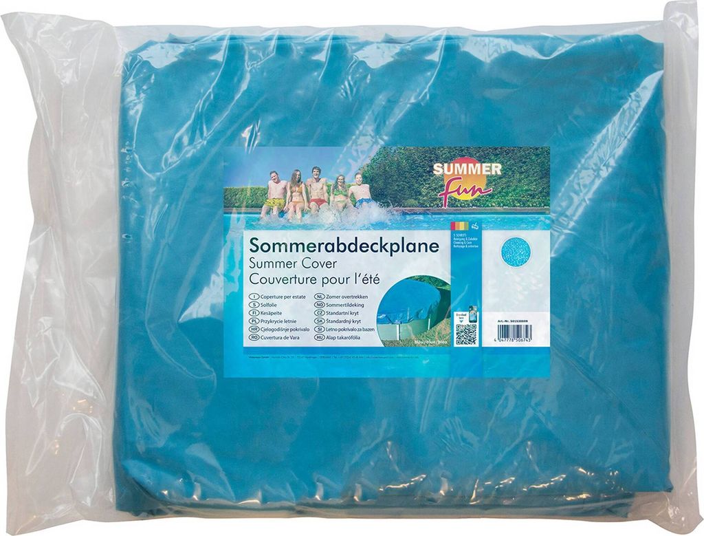 Abdeckplane für 610x375cm Acht-/Oval Pools und Schwimmbecken - 94 g/m² Winterschutz und Ganzjahresabdeckung