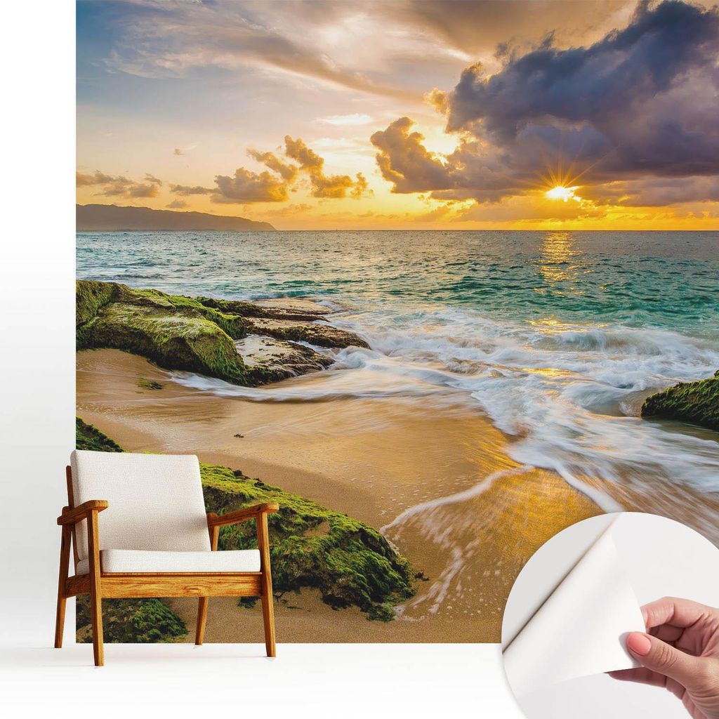 Fototapete selbstklebend - 250x250 cm - Tapete - Wandtapete - Wandbilder - Klebefolie - Dekofolie - Tapete Folie - Wand - Dekoration - Wohnzimmer -...